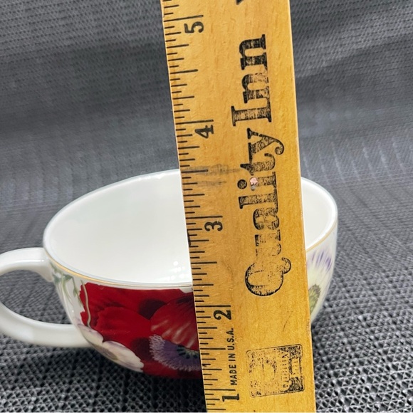 Grace Teaware Tea for One Cup Saucer Infuser With Lid Teapot Poppy Design - Picture 14 of 16